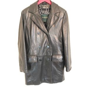 Danier Canada Genuine Black Leather Coat Thermolite Active Removable Liner 6